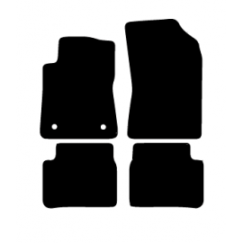 Alfombras de Moqueta,  Citroen C3 (2016-Presente), Color Negro, Calidad Premium, REF: CT0011P2N
