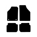 Alfombras de Moqueta,  Fiat IDEA (2003-2012), Color Negro, Calidad Premium, REF: FT0022P2N