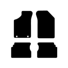 Alfombras de Moqueta,  Renault CLIO II (1990-1998), Color Negro, Calidad Premium, REF: RT0005P2N
