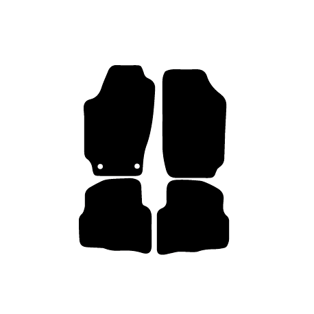 Alfombras de Moqueta,  Skoda FABIA (2000-2007), Color Negro, Calidad Premium, REF: SK0001P2N