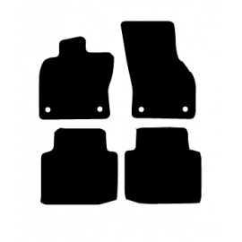 Alfombras de Moqueta,  Skoda SUPERB (2008-2015), Color Negro, Calidad Premium, REF: SK0012P2N