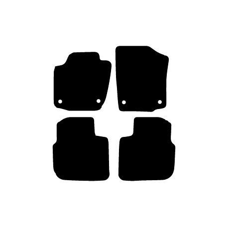 Alfombras de Moqueta,  Skoda RAPID SEDAN Y SPACEBACK (2012-2019), Color Negro, Calidad Premium, REF: SK0008P2N