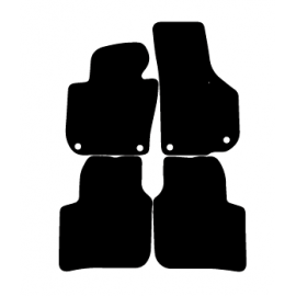 Alfombras de Moqueta,  Skoda SUPERB (2001-2008), Color Negro, Calidad Premium, REF: SK0011P2N