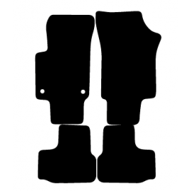 Alfombras de Moqueta,  Volkswagen UP (2011-2019), Color Negro, Calidad Premium, REF: VW0054P2N