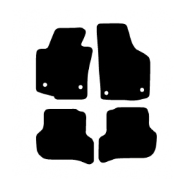 Alfombras de Moqueta,  Seat LEON MK2 (2005-2012), Color Negro, Calidad Elegance, REF: ST0015E2N