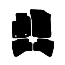 Alfombras de Moqueta,  Toyota AYGO (2014-Presente), Color Negro, Calidad Elegance, REF: TY0007E2N