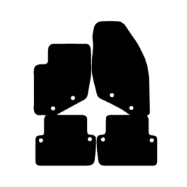 Alfombras de Moqueta,  Volvo V50 (2004-2012), Color Negro, Calidad Elegance, REF: VV0019E2N