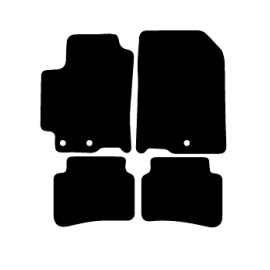 Alfombras de Moqueta,  Kia RIO (2017-Presente), Color Negro, Calidad Elegance, REF: KI0026E2N