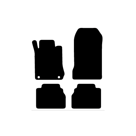Alfombras de Moqueta,  Mercedes W210 CLASE E SEDAN (1995-2002), Color Negro, Calidad Elegance, REF: MC0061E2N