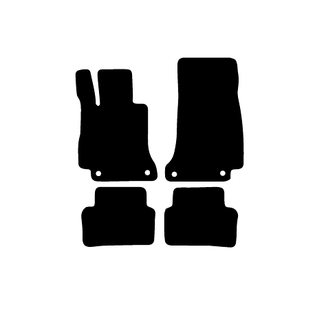 Alfombras de Moqueta,  Mercedes W213 CLASE E SEDAN (2016-Presente), Color Negro, Calidad Elegance, REF: MC0064E2N