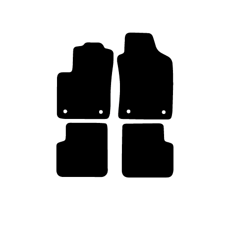 Alfombras de Moqueta,  Fiat 500 (2008-2019), Color Antracita, Calidad Limited Edition, REF: FT0002L2A