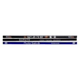 Tira de resina bajo matricula personalizada 50x1,4 cm