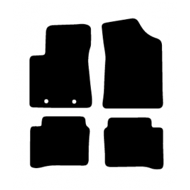 Alfombras de Moqueta, DACIA DUSTER (2023-PRESENTE),DELANTERAS, Color Negro, Calidad Standard, REF:DC0021S2N
