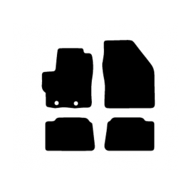 Alfombras de Moqueta, Renault KANGOO I (2005-2008) fase 2,DELANTERAS, Color Negro, Calidad Standard, REF:RT0018-1S2N