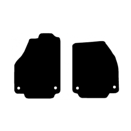 Alfombras de Moqueta, Jeep COMPASS (2020-Presente) PLUG-IN hybrid,DELANTERAS, Color Negro, Calidad Standard, REF:JE0006-2S2N