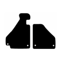 Alfombras de Moqueta, Toyota HILUX (2016 - Presente) CABINA DOBLE,DELANTERAS,  Gris Antracita,  Elegance, REF:TY0051-1E2A
